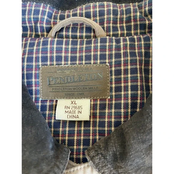 Vintage Pendlenton Jacket Men's Size XL Brown RN 29685